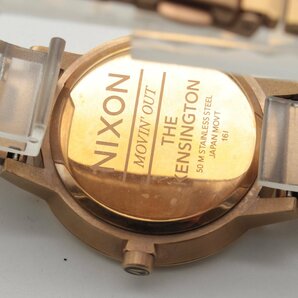 2935▲【訳有】NIXON 腕時計 NA0991045-00 バーインデックス シンプル カジュアル レディース シルバー×ゴールドの画像6