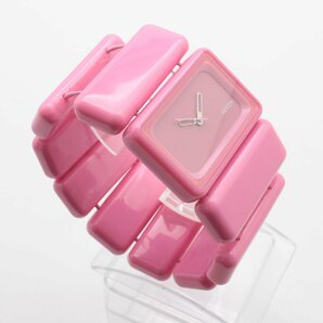 2963▲【訳有/電池切れ】NIXON 腕時計 NA726226-00 THE VEGA PINK-B4BC スクエアフェイス 強化クリスタルガラス ピンクの画像4