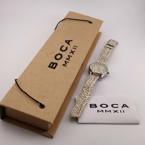 2995〇/BOCA(ボカ) MMXII 腕時計 102467 アナログ クオーツ おしゃれ 本革ベルト 5気圧防水 レディース シルバー/ホワイトの画像6