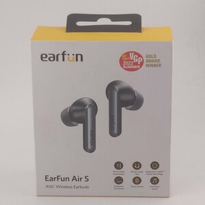 3265〇/EarFun ワイヤレスイヤホン Air S TW201 Bluetooth5.2 アクティブノイズキャンセリング QCC3046チップ搭載 aptX ブラック【0410】