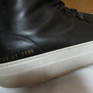 S9 COMMON PROJECTS 伊製 黒レザーハイカットスニーカー41 26cm コモンプロジェクトの画像5