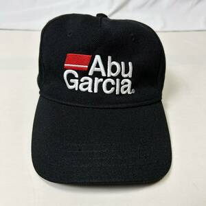 美品 正規品 Abu Garcia アブガルシア ドライ 刺繍ロゴ キャップ 釣り フィッシング ポリエステル ブラック FREE