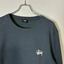 定番人気 復刻 正規品 STUSSY BASIC STUSSY CREW ステューシー ストックロゴ ビッグロゴ ベーシック クルーネック スウェット トレーナー L_画像3