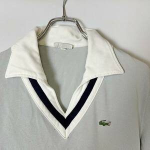 貴重 70s 前期 フランス製 正規品 CHEMISE LACOSTE フレンチ ラコステ Vネック 鹿の子 ポロシャツ フレラコ ヴィンテージ スキッパー 5