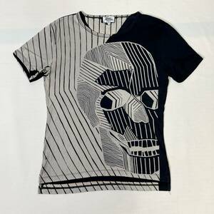 貴重 日本製 正規品 Vivienne Westwood MAN ヴィヴィアンウエストウッド マン オーブ刺繍 プリント Tシャツ 転写 スカル ORB 黒 44