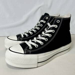 貴重 良好 正規品 CONVERSE ALL STAR R LIFTED HI BLACK 31309411 コンバース オールスター アール リフテッド ハイ 厚底 スニーカー 28cm