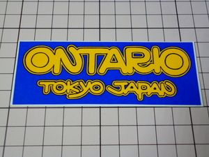 ONTARIO TOKYO JAPAN ステッカー 当時物 です(87×78mm) オンタリオ 東京 ジャパン