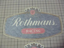 大きめ希少 HONDA 純正品 Rothmans RACING ステッカー 2枚 当時物 (195×116mm/ NSR50 NSR250 NS250 NS400 VFR400 ) ロスマンズ レーシング_画像3