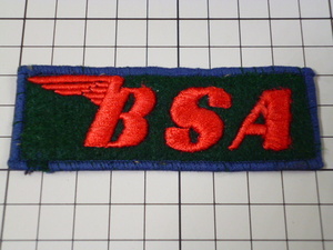 BSA ワッペン 当時物 です(刺繍/90×33mm) ビンテージ 英国 ビーエスエー