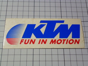 正規品 KTM FUN IN MOTION ステッカー (133×54mm) ケーティーエム