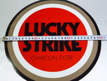 【特大 大きい】 希少 正規品 LUCKYSTRIKE CHARCOAL FILTER ステッカー 当時物 です(298mm) ラッキーストライク チャコールフィルター_画像2