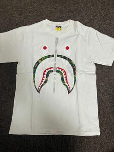 アベイシングエイプ A BATHING APE Tシャツ ホワイト 半袖 S