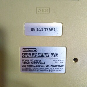 Nintendo SUPER NES CONTROL DECK SNS-001  SUPER NINTENDO スーパ―ニンテンドー アダプタ コントローラー等 通電確認 現状品 の画像8