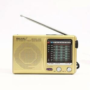 ポータブルラジオ AM FM SW1-7、大音量スピーカー付き