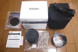 ☆未使用に近い SIGMA Sony E マウント レンズ 24-70mm F2.8 DG DN ズーム 標準 フルサイズ Artミラーレス Exusフィルター付き 中古