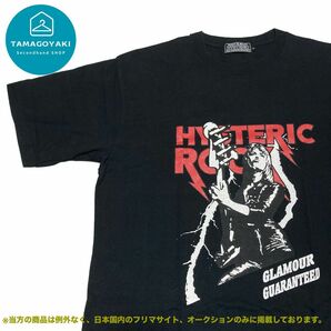 ヒステリックグラマー　Tシャツ　ギターガール　バンド　センター　プリント　L 半袖 黒　古着　ヒスガール　センターロゴ