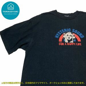 ヒステリックグラマー　オーバーサイズ　Tシャツ　ヒスガール　センターロゴ　M ブラック 黒　HYSTERIC GLAMOUR