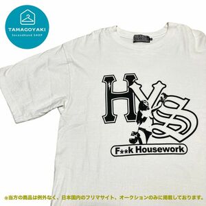 ヒステリックグラマー　Tシャツ　ヒスガール　ウーマン　HYS センターロゴ　M ロゴ ホワイト　カットソー　チャンピオンガール