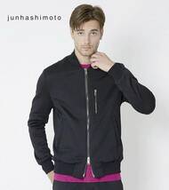 junhashimoto ジュンハシモト GROSSRICH NARROW MA-1 BLACK 4 美品 GR 美シルエット グロスリッチ RACCAGNI ZIP 参考定価 ¥58,300 TAX IN_画像3