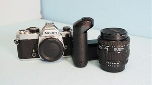 ★ニコン NIKONフィルムカメラ　FM ボディ・ワインダーMD-12・レンズ35-70ｍｍF3.3-4.5完全動作　美品　