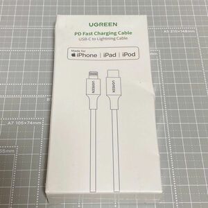 UGREEN USB-C Lightningケーブル PD対応 ナイロン編み 0.25M