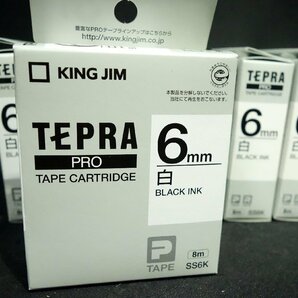 ★未使用保管品！TEPRA PRO テプラ プロ テープカートリッジ 6mm まとめて 8個の画像2