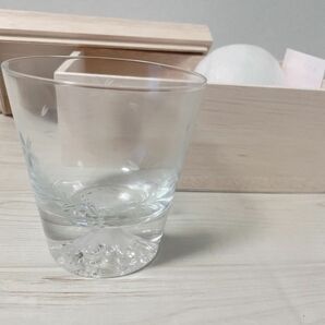 田島硝子　桜切子「富士山ロックグラス」ペアセット　(記念品)