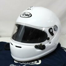 【中古美品】Arai アライ GP-6S 四輪用 フルフェイスヘルメット Mサイズ ホワイト FIA 自動車 カート レース カー_画像1