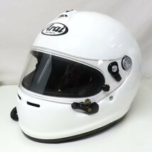 【中古美品】Arai アライ GP-6S 四輪用 フルフェイスヘルメット Mサイズ ホワイト FIA 自動車 カート レース カー_画像2