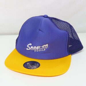 【新品未使用】SNAP ON スナップオン ハーフメッシュキャップ パープル×イエロー 野球帽 帽子 33157