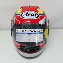 【本人直筆サイン入り】【未使用】【美品】Arai アライ RX-7 RR3 HARADA フルフェイスヘルメット Mサイズ 原田哲也選手 バイク 二輪_画像6