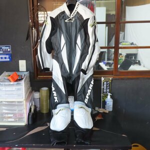 [ unused ][ as good as new ][MFJ official recognition ]SPARK Spark racing suit LL size leather coverall leather suit men's wear bike circuit 