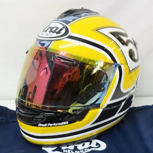 【中古美品】Arai アライ VECTOR-X EDWARDS ベクターX エドワーズ フルフェイスヘルメット Mサイズ バイク 二輪 オートバイ レーサー 人気