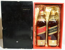 411 ヴィンテージ 特級表示 Johnny Walker Red & Black 760mlX2 43° 未開封 元箱入_画像2