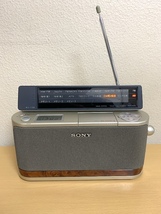 SONY ソニー FM/AM PLLシンセサイザー ポータブルラジオ ICF-A101 地域別局名表示カード全14枚付属_画像2