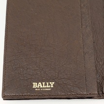 【美品】BALLY バリー オーストリッチ Wホック 長財布（小銭入れあり） マチあり札入れ ブラウン_画像4