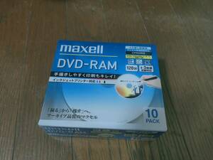 mak cell maxell DM120PLWPB.10S DVD-RAM video recording for 120 minute made in Japan 1 piece 10 sheets entering unused 