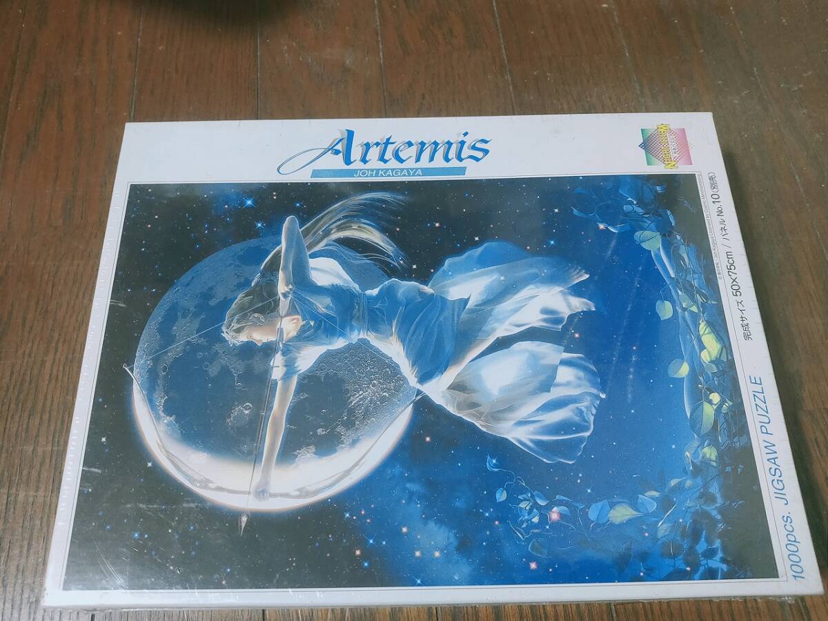 Out of print, unopened, unused Yanoman jigsaw puzzle 1000 pieces KAGAYA Artemis Out of print 50×75 Jo Kagaya Sagittarius Sagittarius Glowing puzzle 12 constellations, toy, game, puzzle, jigsaw puzzle