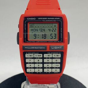 デッドストック CASIO DATA BANK MONDO STYLE カシオ データ バンク モンド スタイル DBC-63MS-4T デジタル 腕時計 稼働品 タグ,説明書の画像2