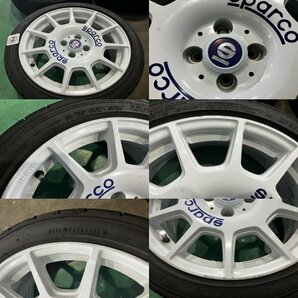 ★31209 フィアット 500 社外 SPARCO 16インチ アルミ ホイール 4本 16×7J ＋37 PCD98 4穴 ハブ径58 195/45R16 スペーサー付き★の画像3