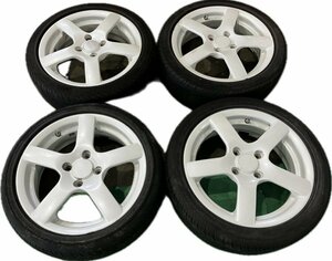 ★SUZUKI SPORT スズキ スポーツ　15インチ アルミ ホイール　4本　15×5J ＋45 PCD100 4穴 ハブ径67　165/50R15　タイヤ要交換★