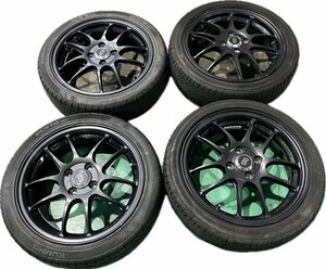 ★軽自動車! 社外 16インチ ENKEI エンケイ PF01 アルミ ホイール　4本　16×5J ＋45 PCD100 4穴 ハブ径75　165/50R16　ワゴンR タント等★