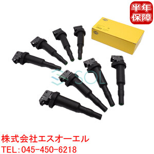 BMW E65 E66 E53 E70 X5 イグニッションコイル 8本セット HELLA製 735i 740i 745i 745Li 750i 750Li 4.4i 4.8i 4.8is 12131712219