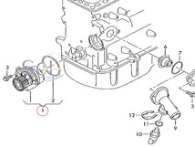 VW イオス ゴルフ5 ゴルフ6 ジェッタ3 パサート ポロ ウォーターポンプ 06F121011 06F121011X 06F121011R 06F121011V 出荷締切18時_画像2