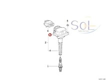 BMW E53 X5 Z3 イグニッションコイル □型 6本セット HELLA製 2.0 2.2i 2.8 3.0i 12131703228 12131748018 12131748017 出荷締切18時_画像3