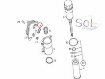 ベンツ W220 W463 W639 オイルクーラー シールリング S320 S350 S430 S500 S55 G320 G500 G55 V350 1121840261 出荷締切18時_画像2