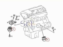 ベンツ W202 W203 エンジンマウント 左右セット + ミッションマウント C180 C200 C220 C230 C280 2102400217 2122400418 出荷締切18時_画像2