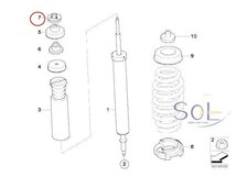 BMW E82 E87 E88 E84 X1 リア アッパーサポートマウント サポートベアリング 左右セット 116i 118i 120i 130i 18i 25i 28i 33506771737_画像2