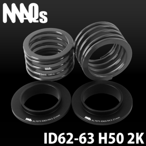 MAQs ID62 ID63 H50mm 2K 2本 シート 2枚 送料無料 ヘルパースプリング 車高調