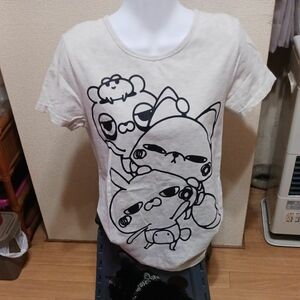 Tシャツ 半袖 グレーひとえうさぎ